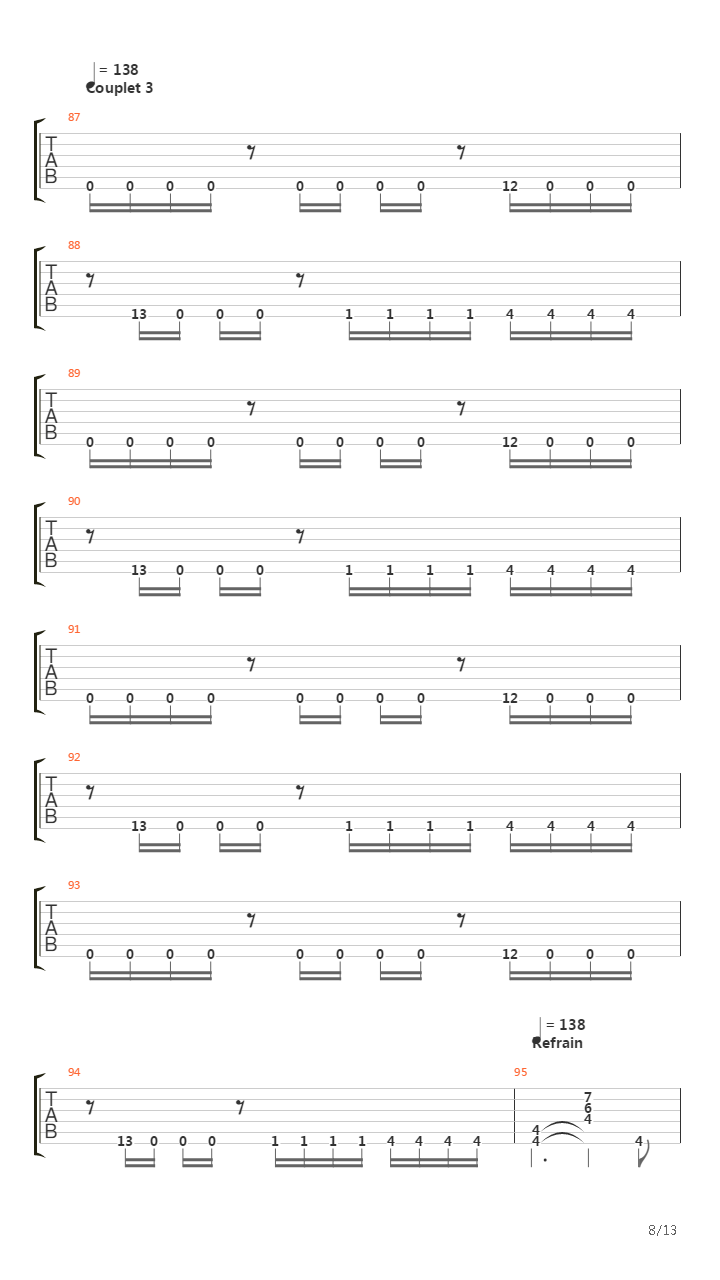 Rush吉他谱