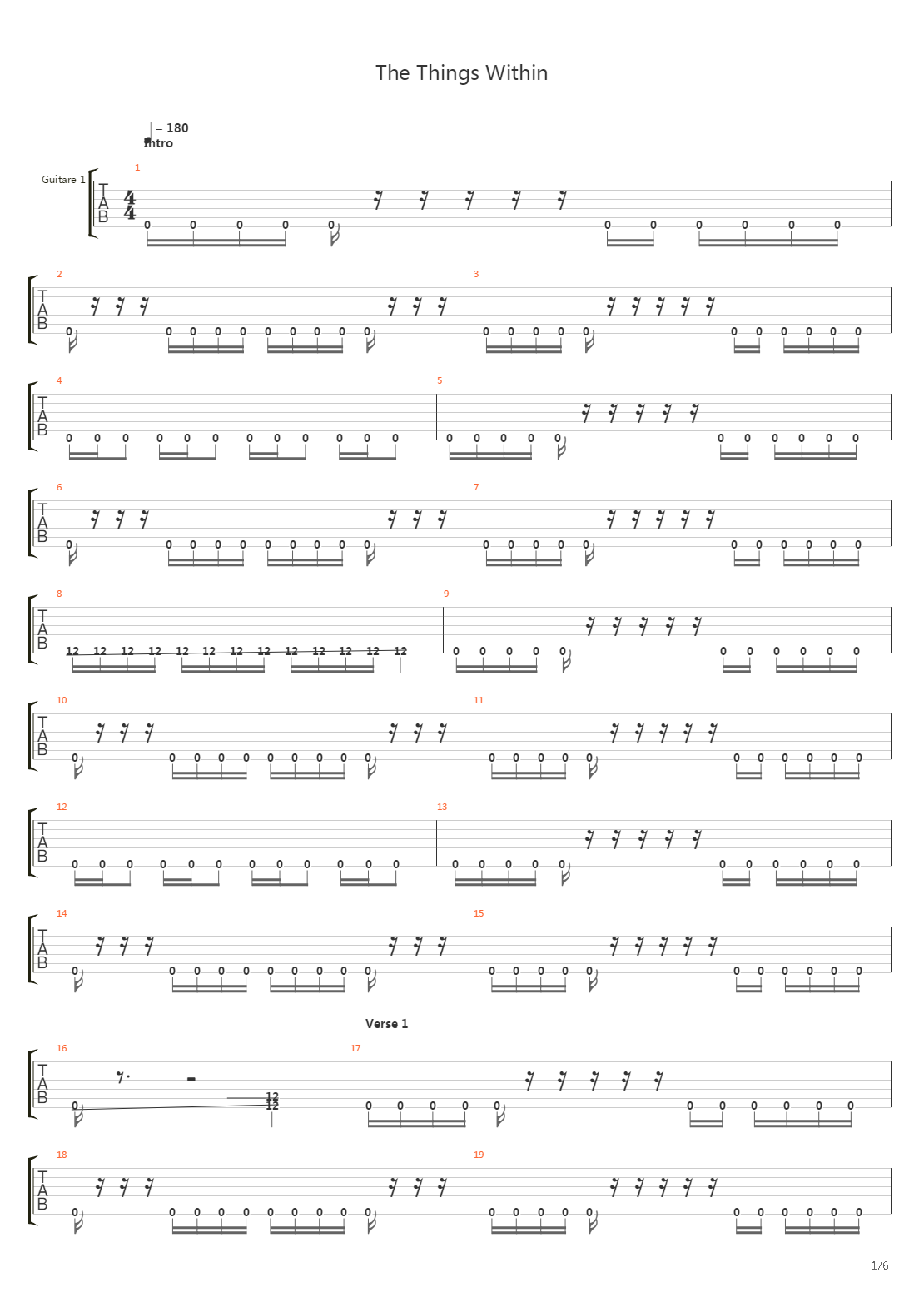 Things Within吉他谱
