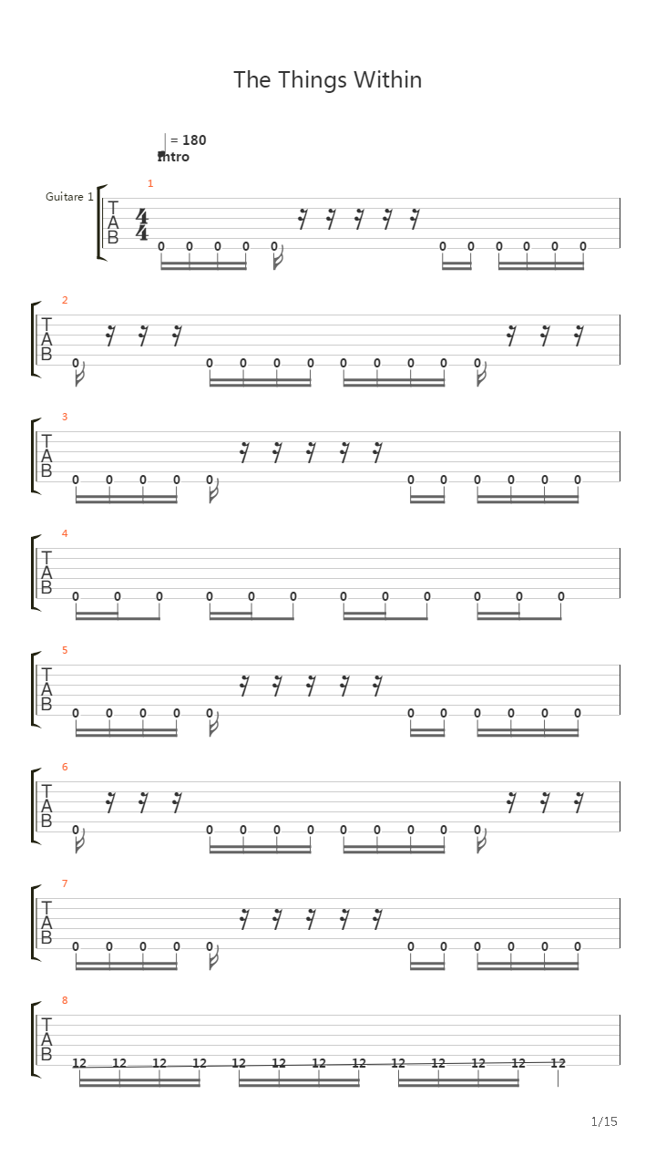Things Within吉他谱