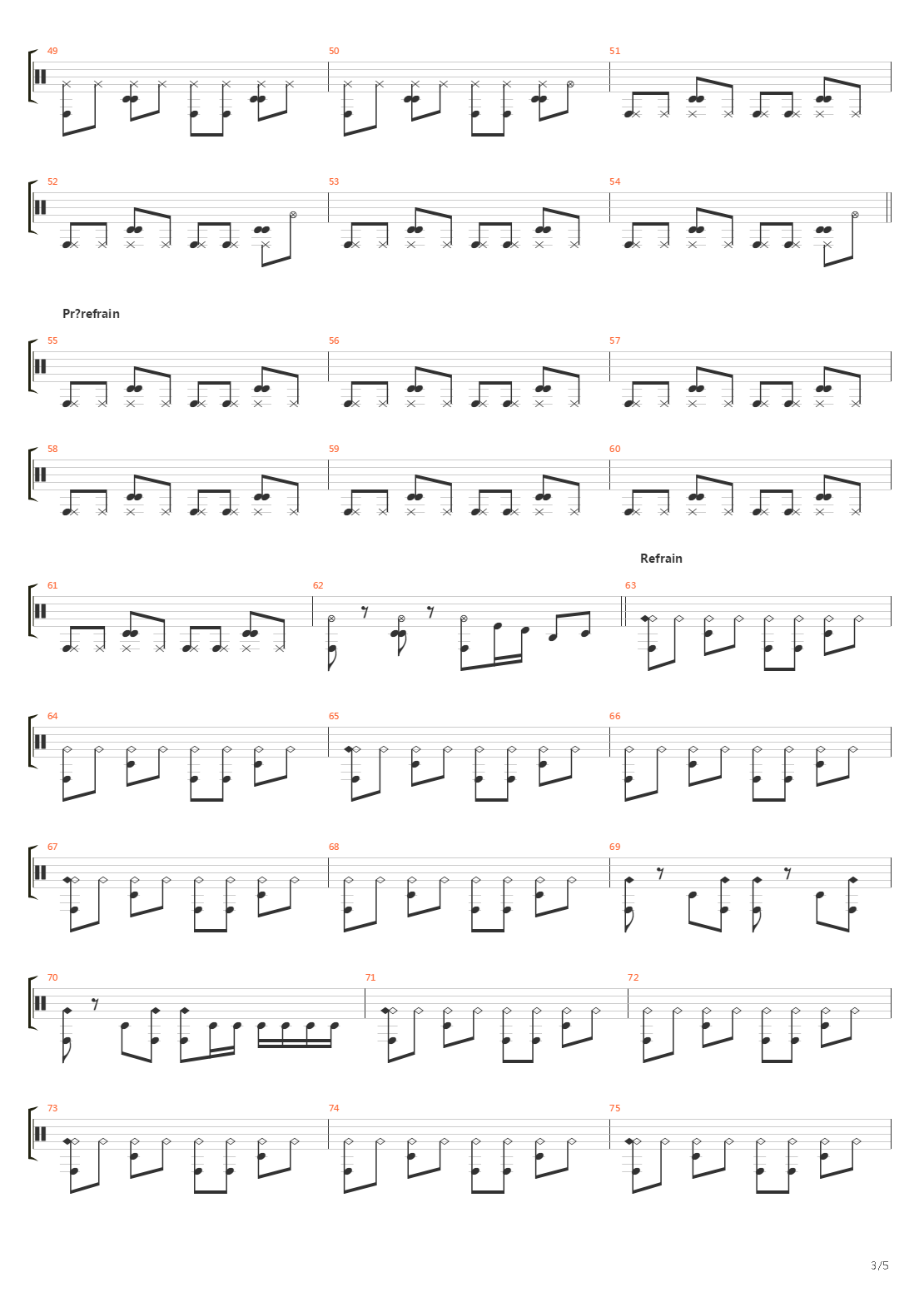 Les Mains Dans Les Poches吉他谱