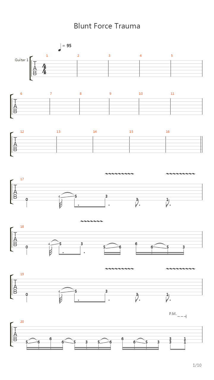 Blunt Force Trauma吉他谱