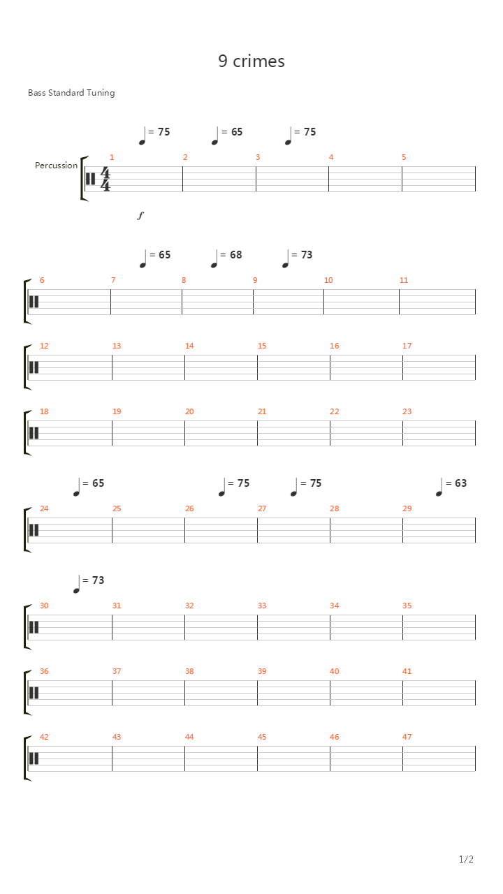 9 Crimes吉他谱