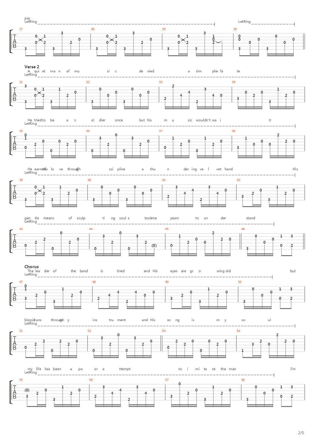 Leader Of The Band吉他谱