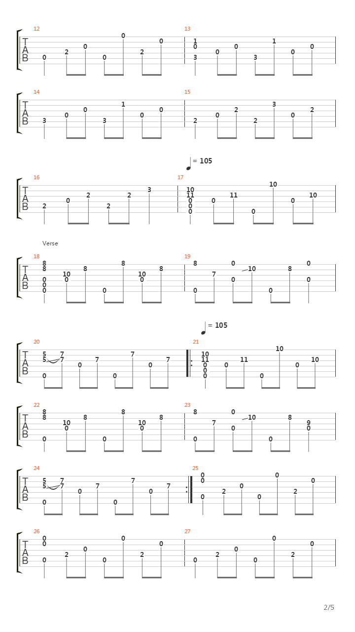 Song From Half Mountain吉他谱