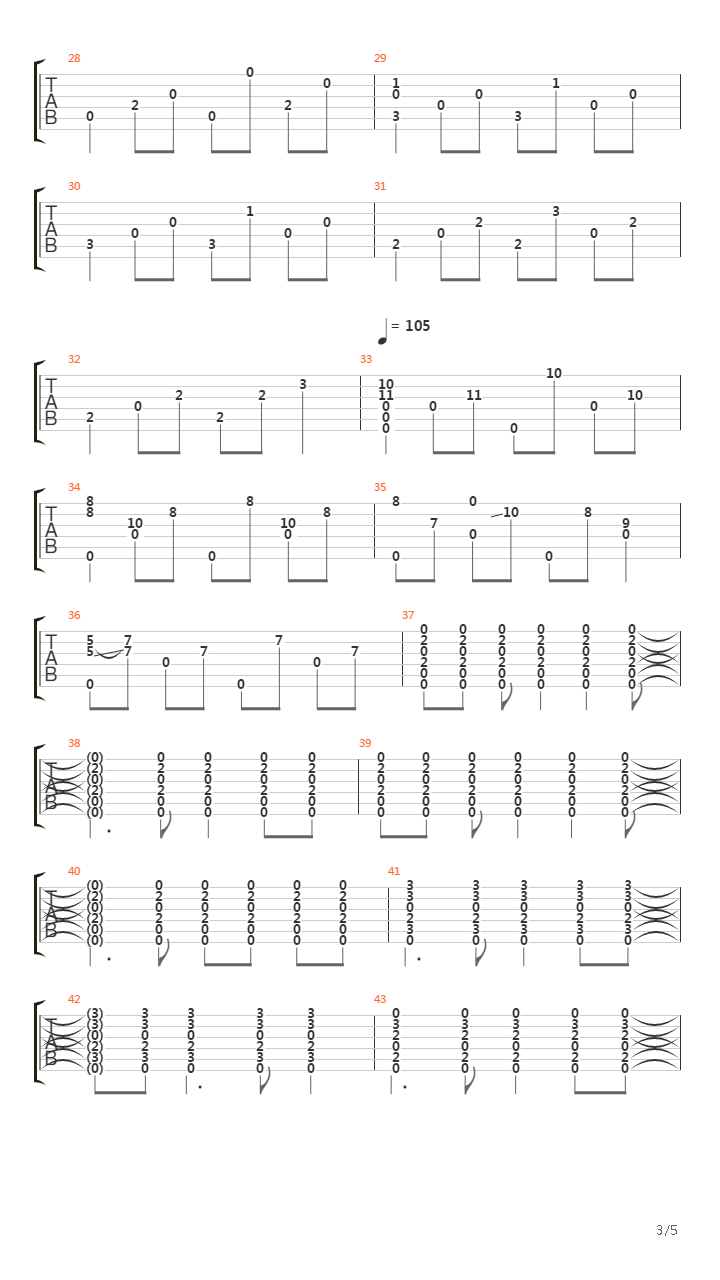 Song From Half Mountain吉他谱