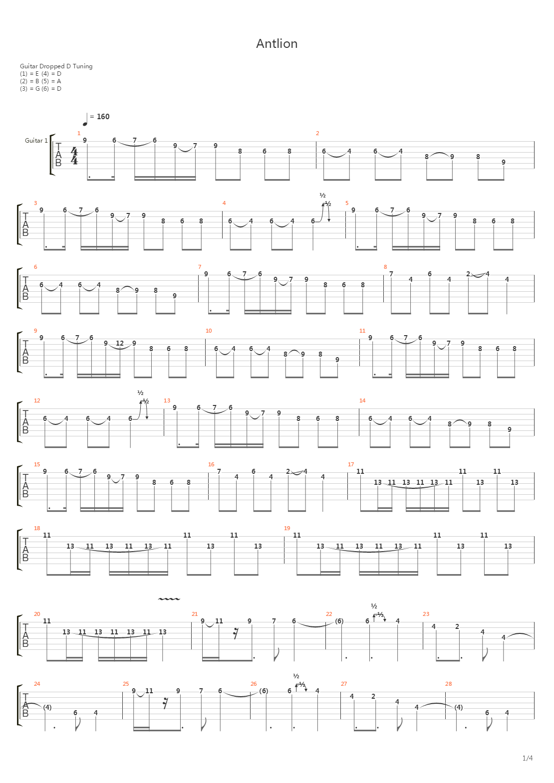 Antlion吉他谱