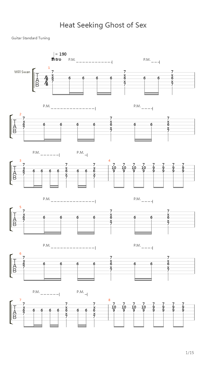 Heat Seeking Ghost Of Sex吉他谱