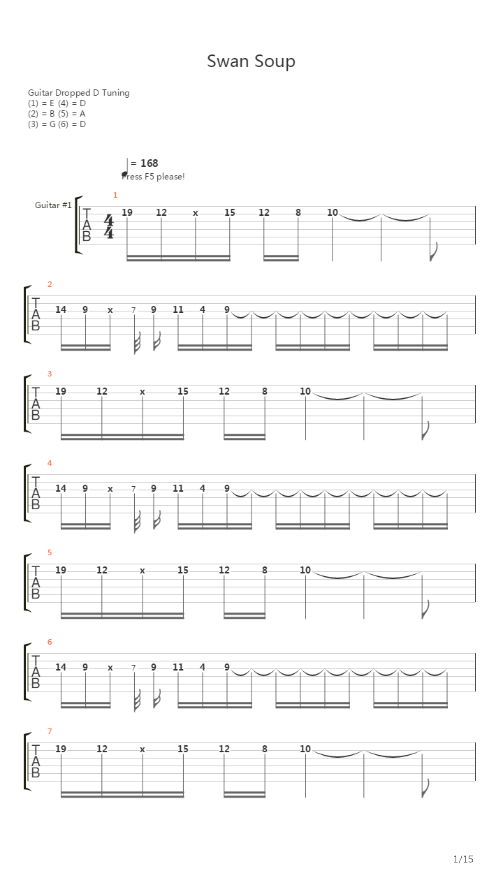 Swan Soup吉他谱
