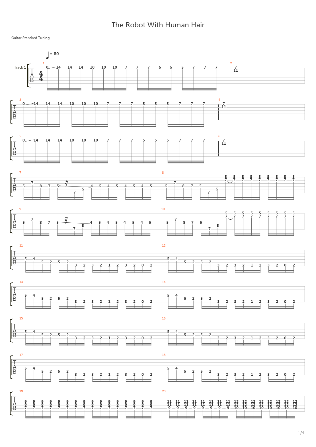The Robot With Human Hair Part 2吉他谱