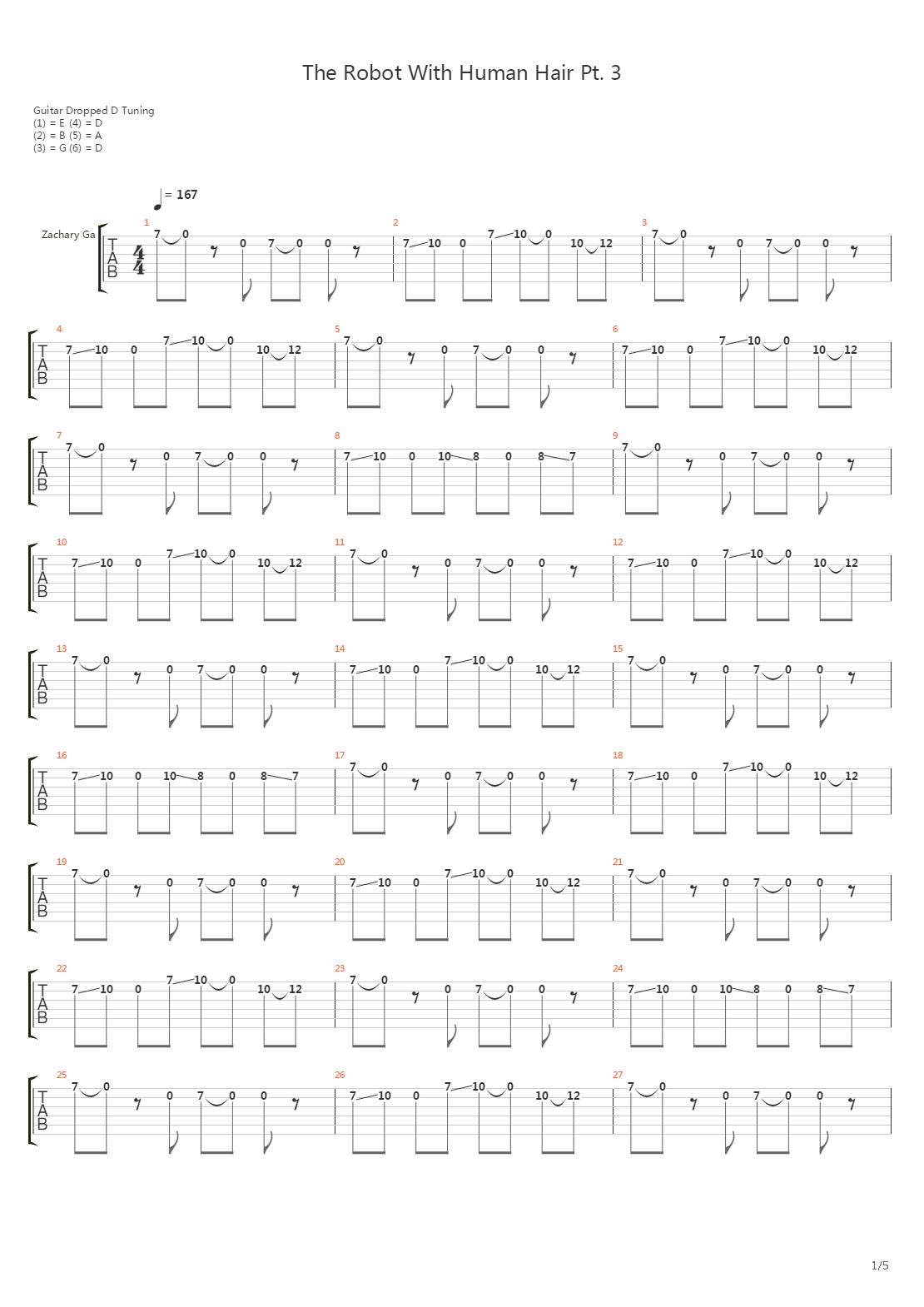 The Robot With Human Hair Part 3吉他谱
