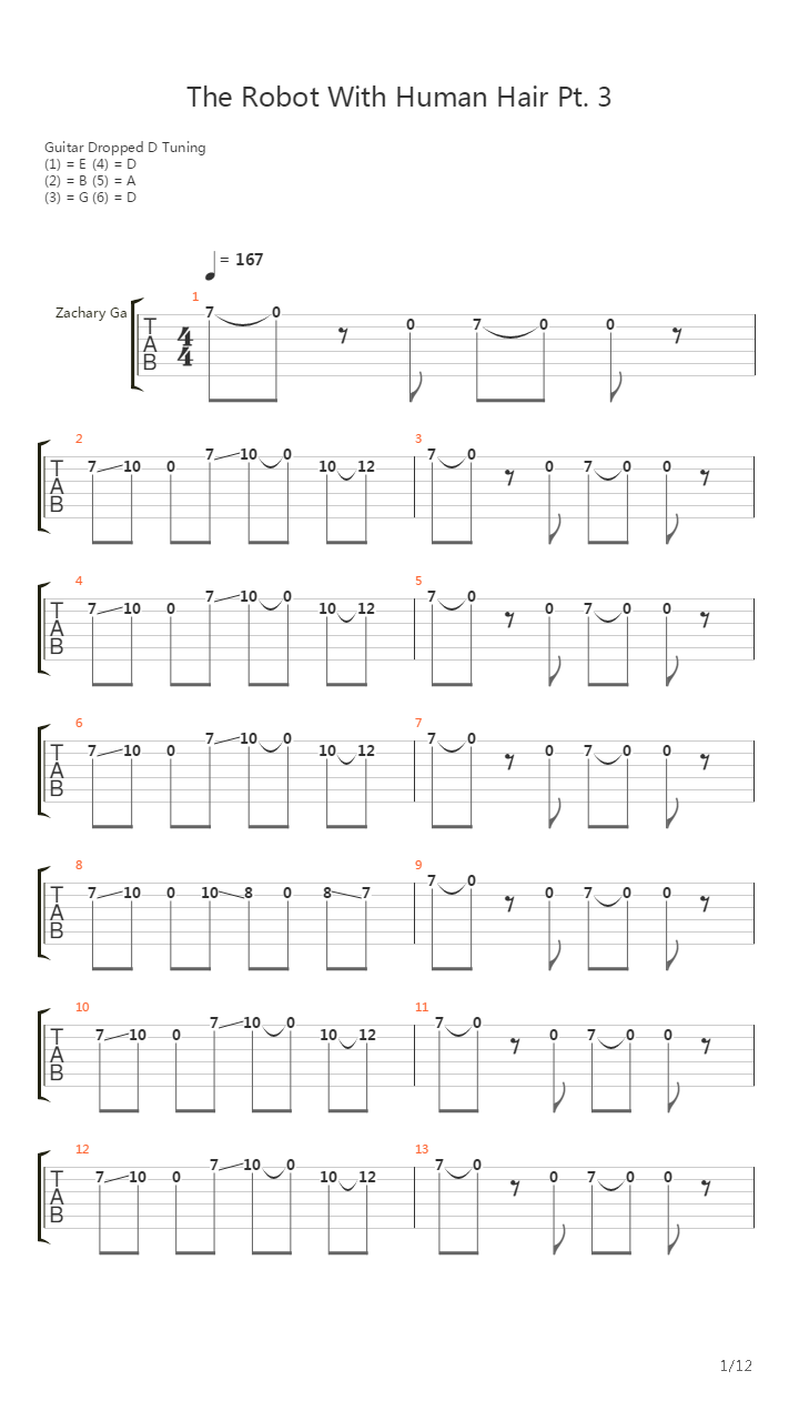 The Robot With Human Hair Part 3吉他谱