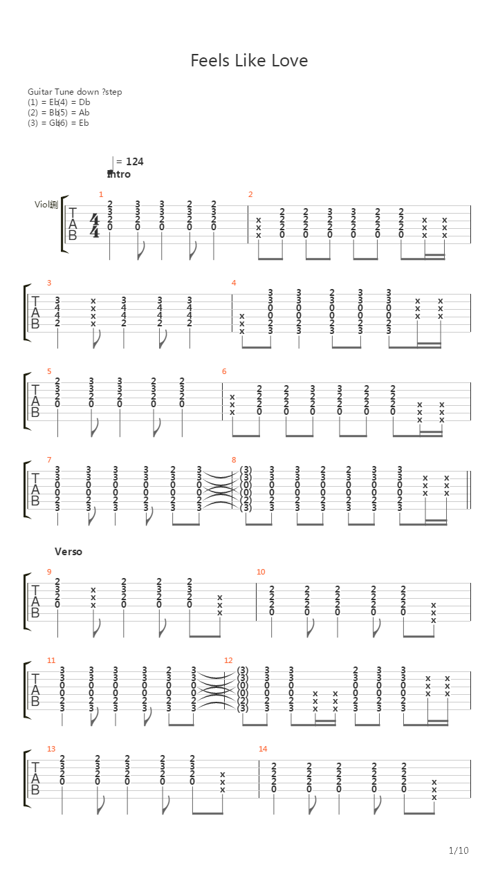 Feels Like Love Live Acoustic吉他谱