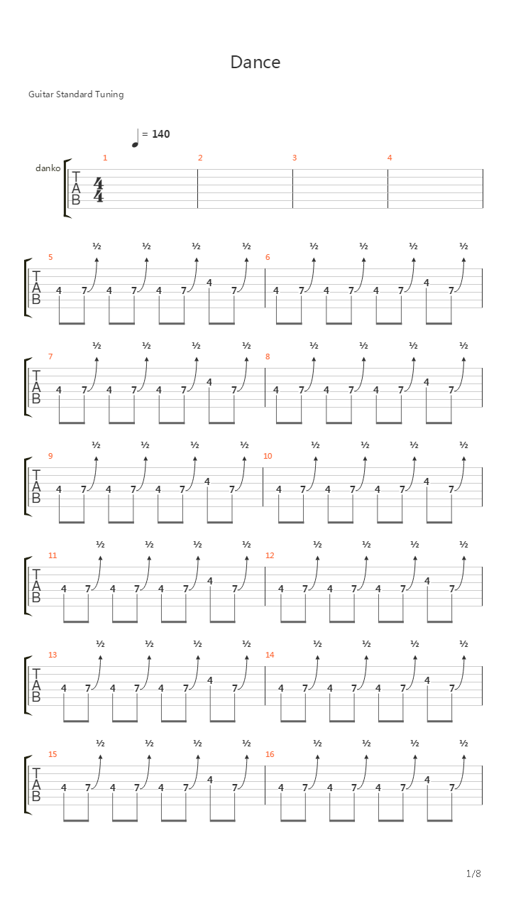 Dance吉他谱