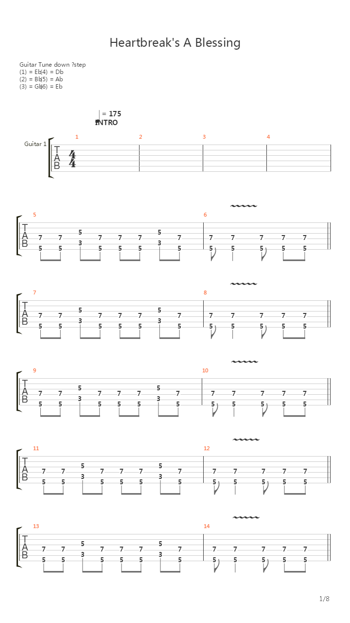 Heartbreaks A Blessing吉他谱