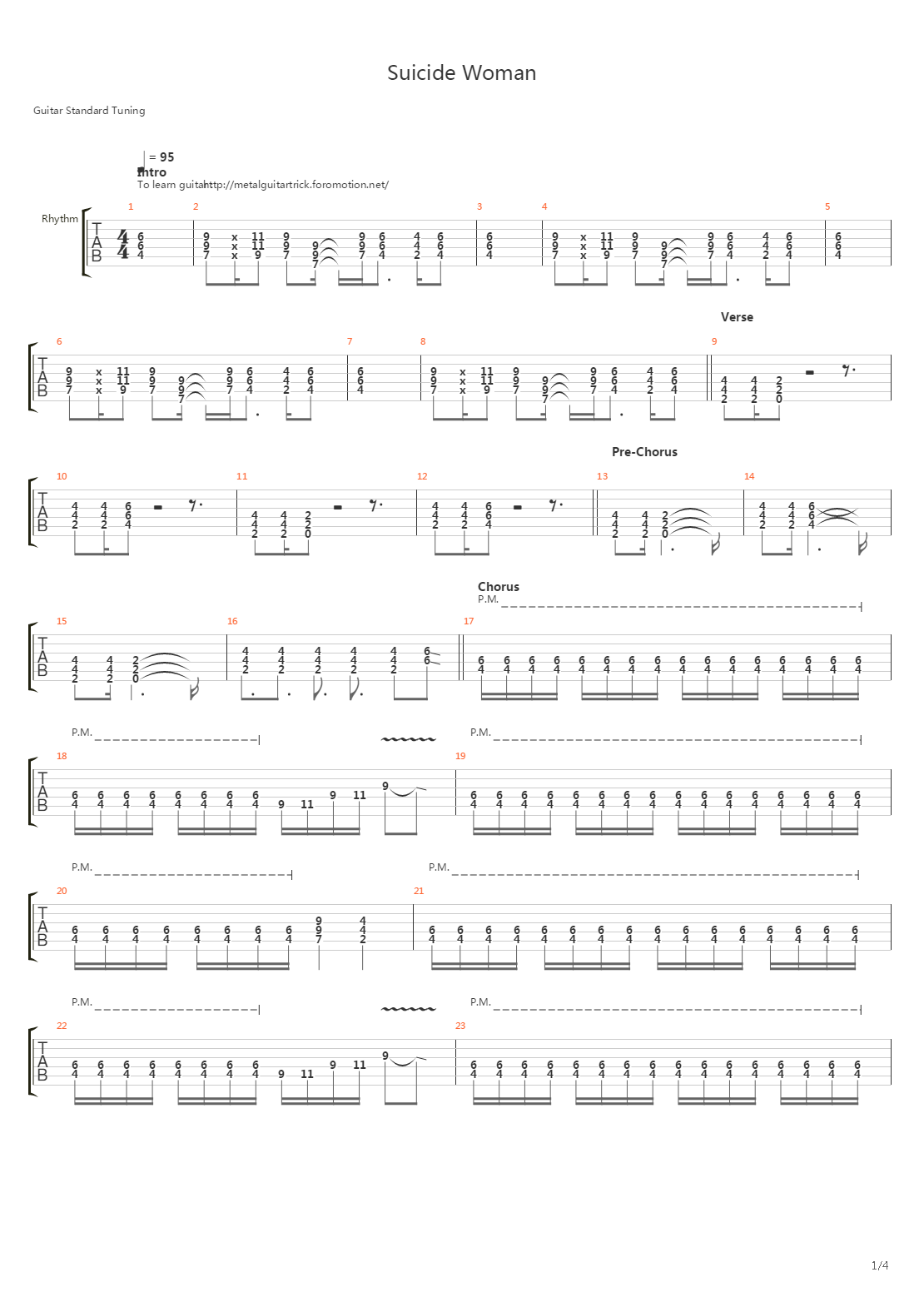 Suicide Woman吉他谱