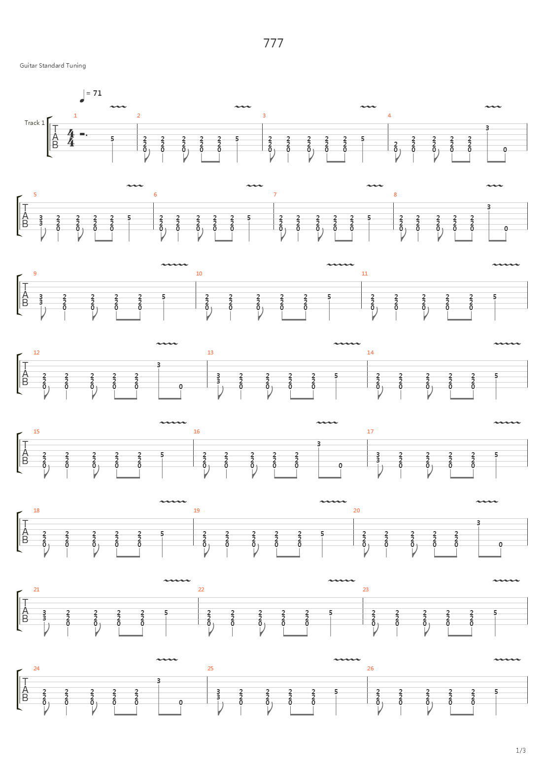 777吉他谱