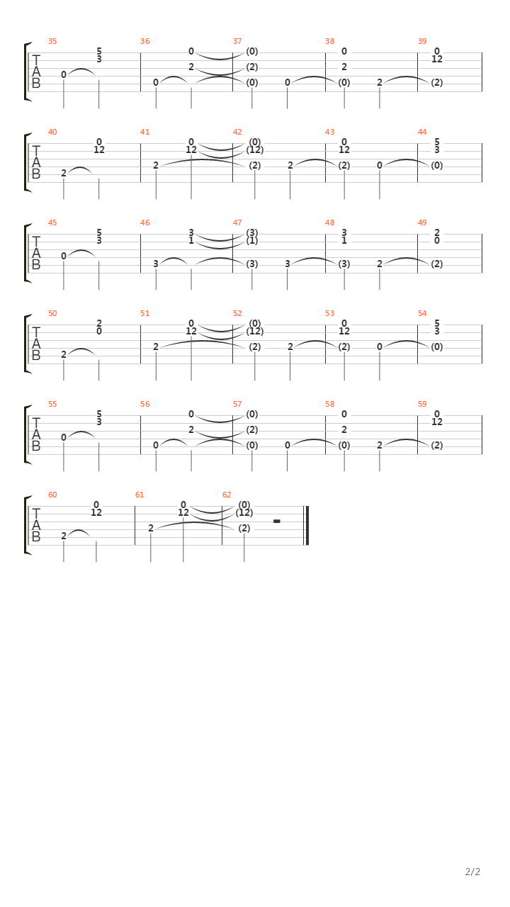 Tout Ce Sang Vers吉他谱
