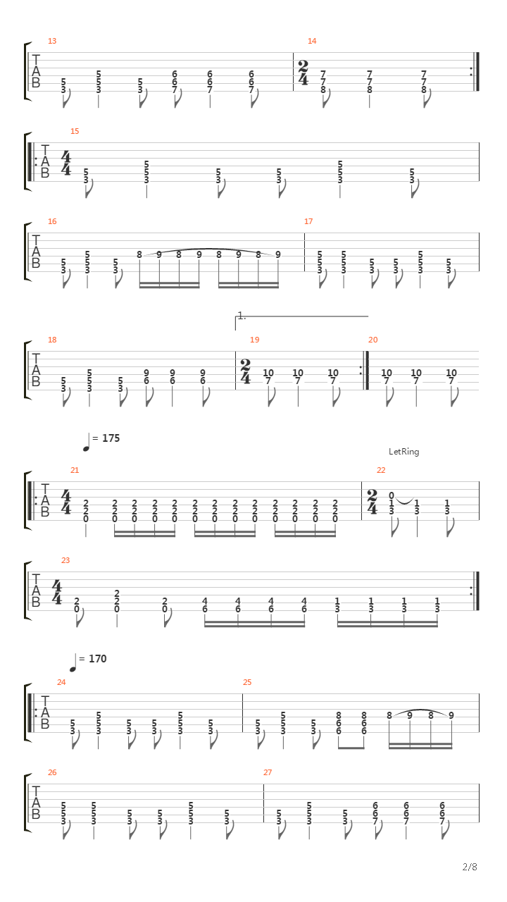 The Eviscerator吉他谱