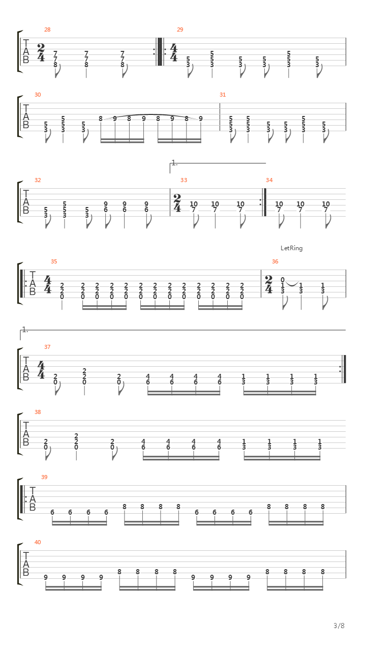 The Eviscerator吉他谱