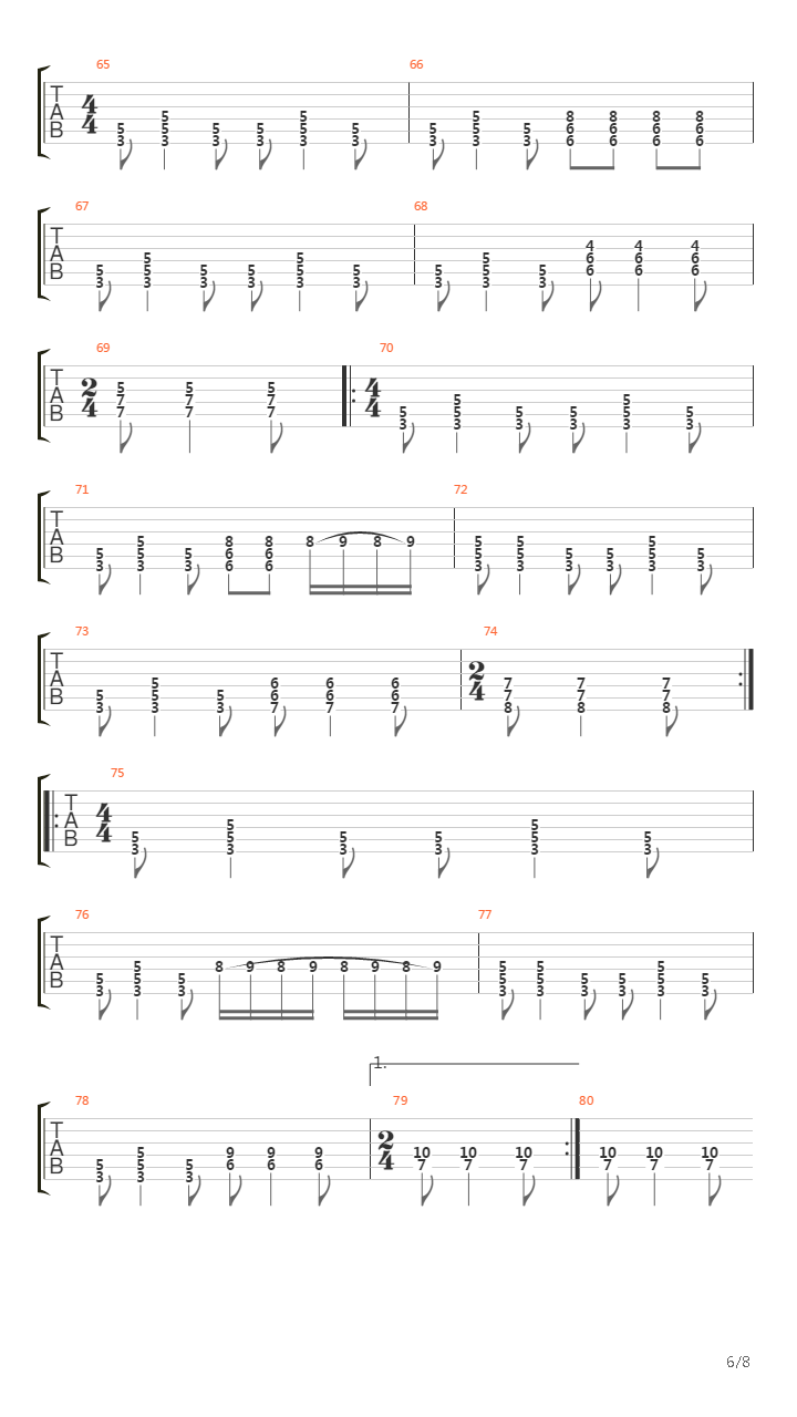 The Eviscerator吉他谱