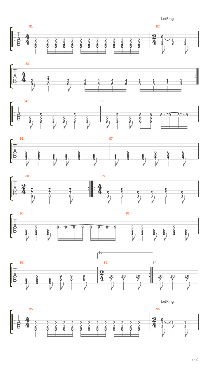 The Eviscerator吉他谱