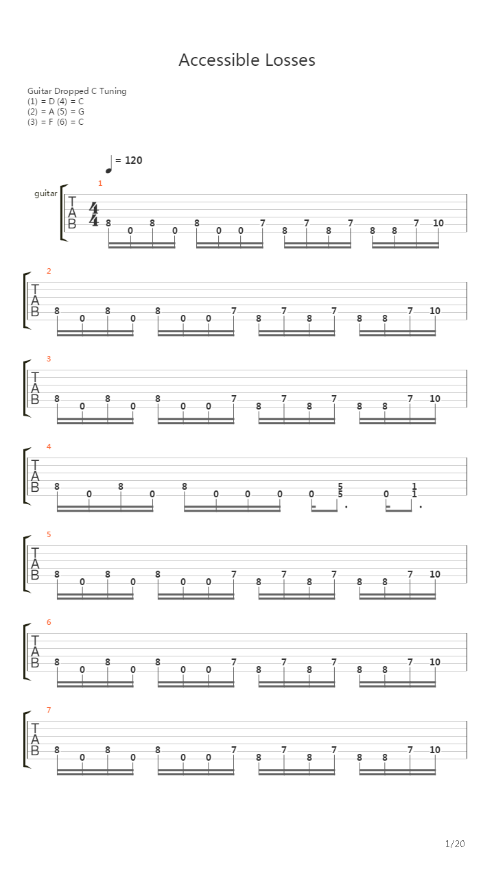 Accessible Losses吉他谱