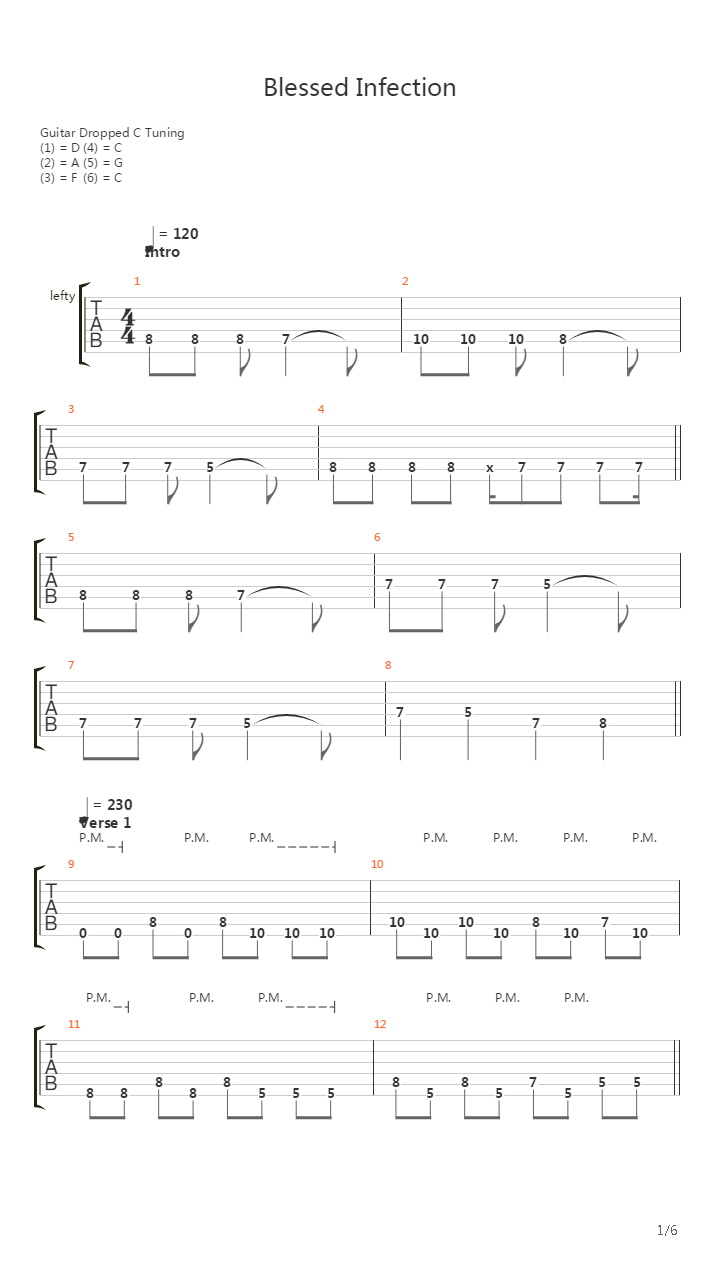 Blessed Infection吉他谱