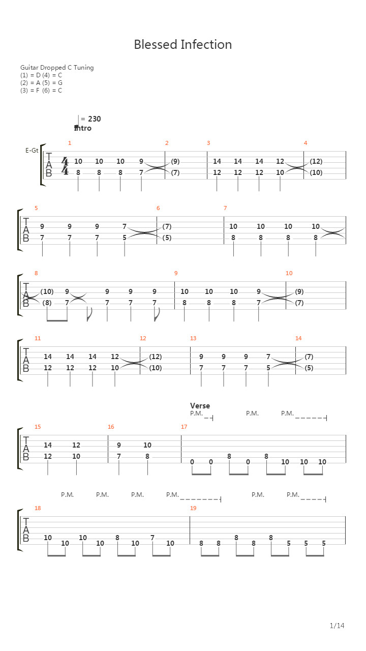 Blessed Infection吉他谱