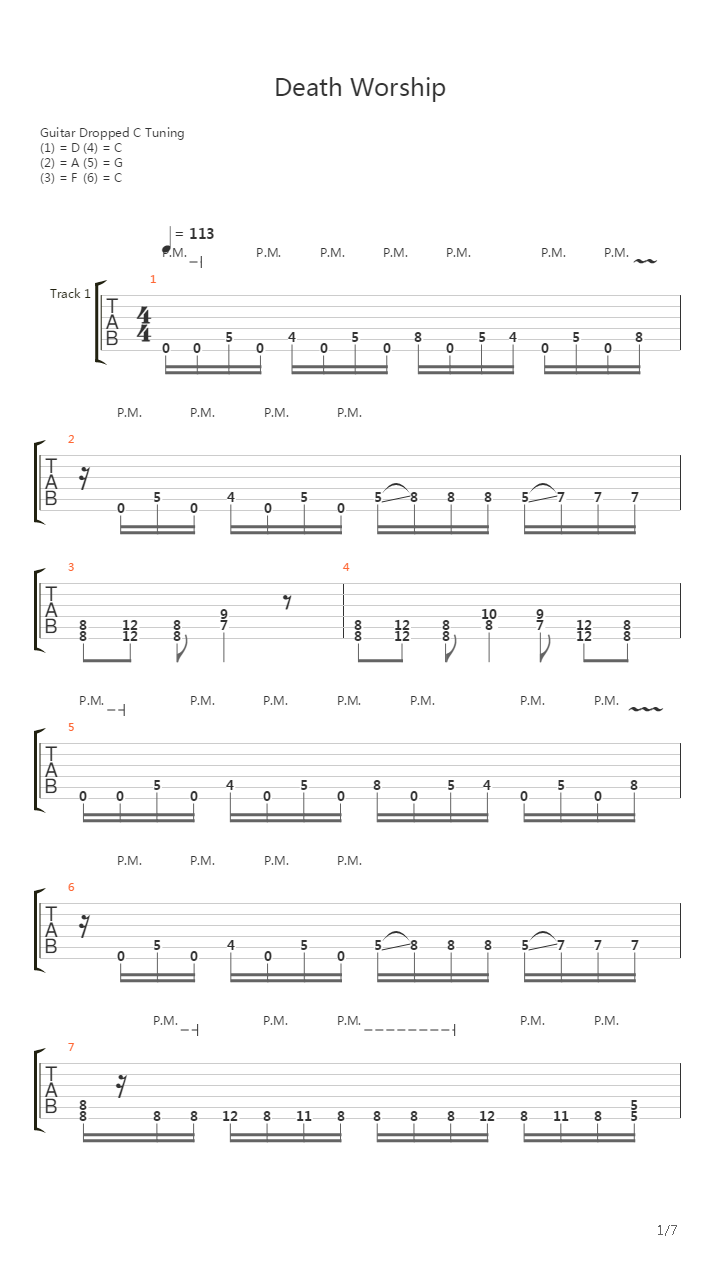 Death Worship吉他谱