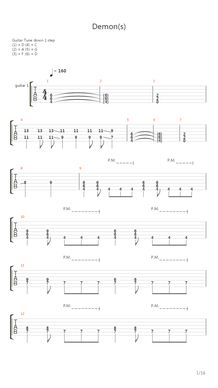 Demons吉他谱
