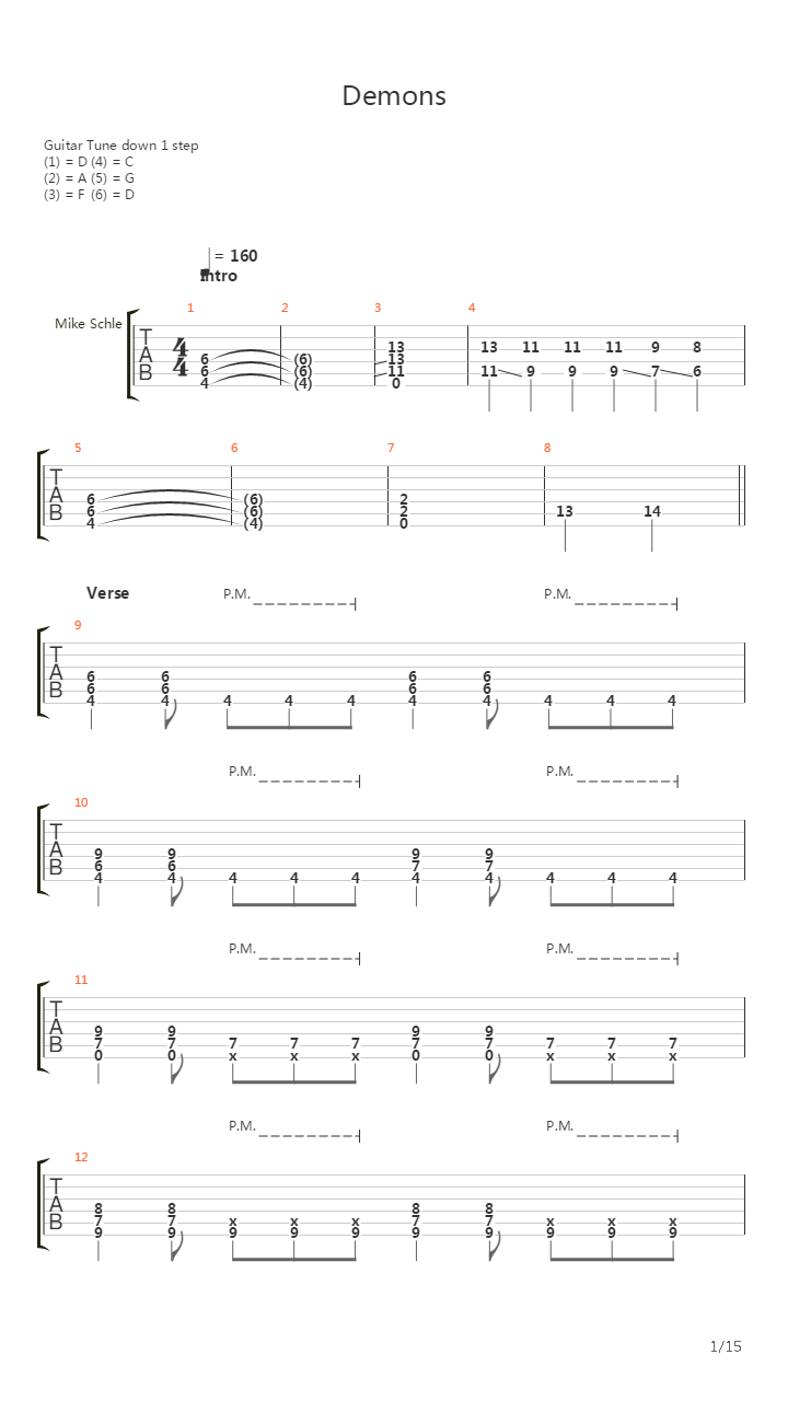 Demons吉他谱