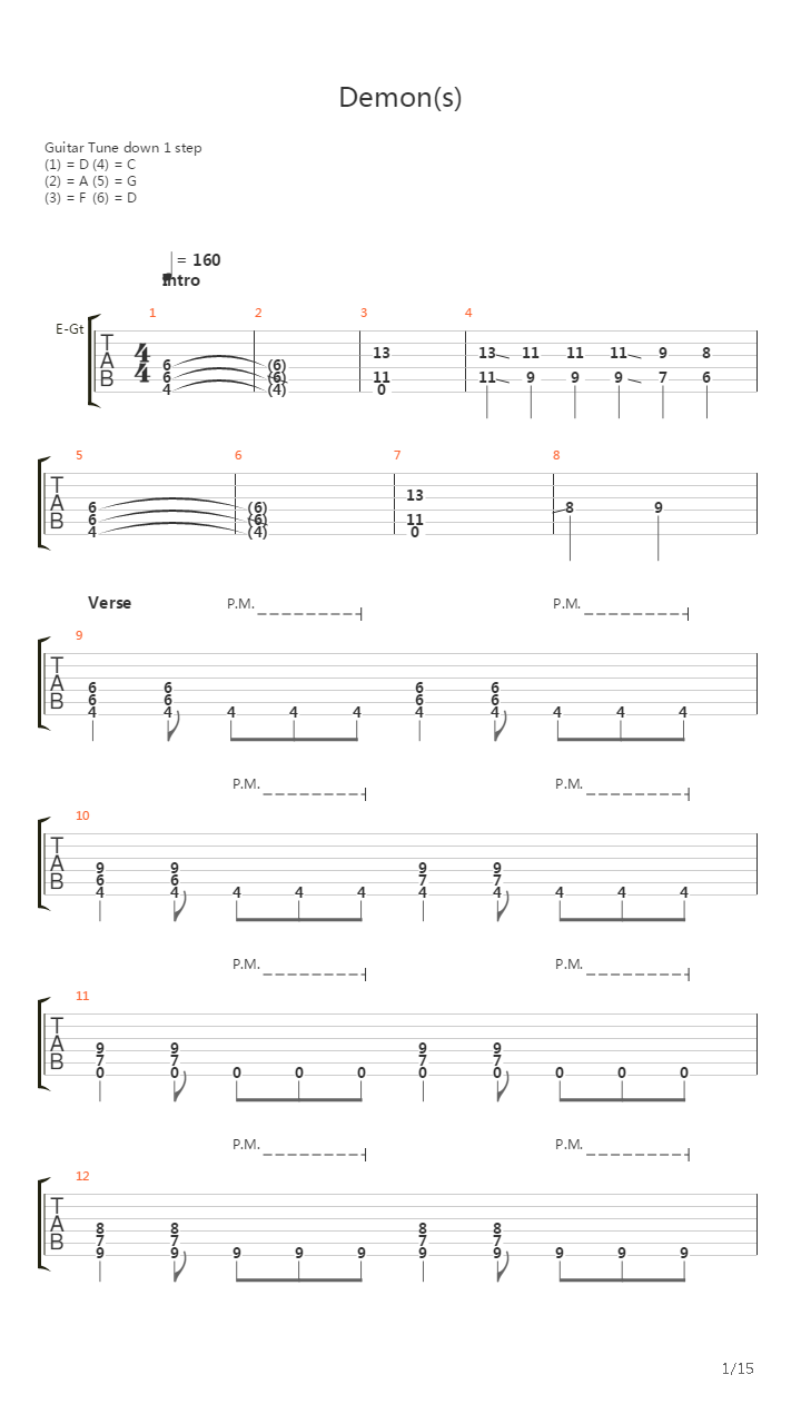 Demons吉他谱