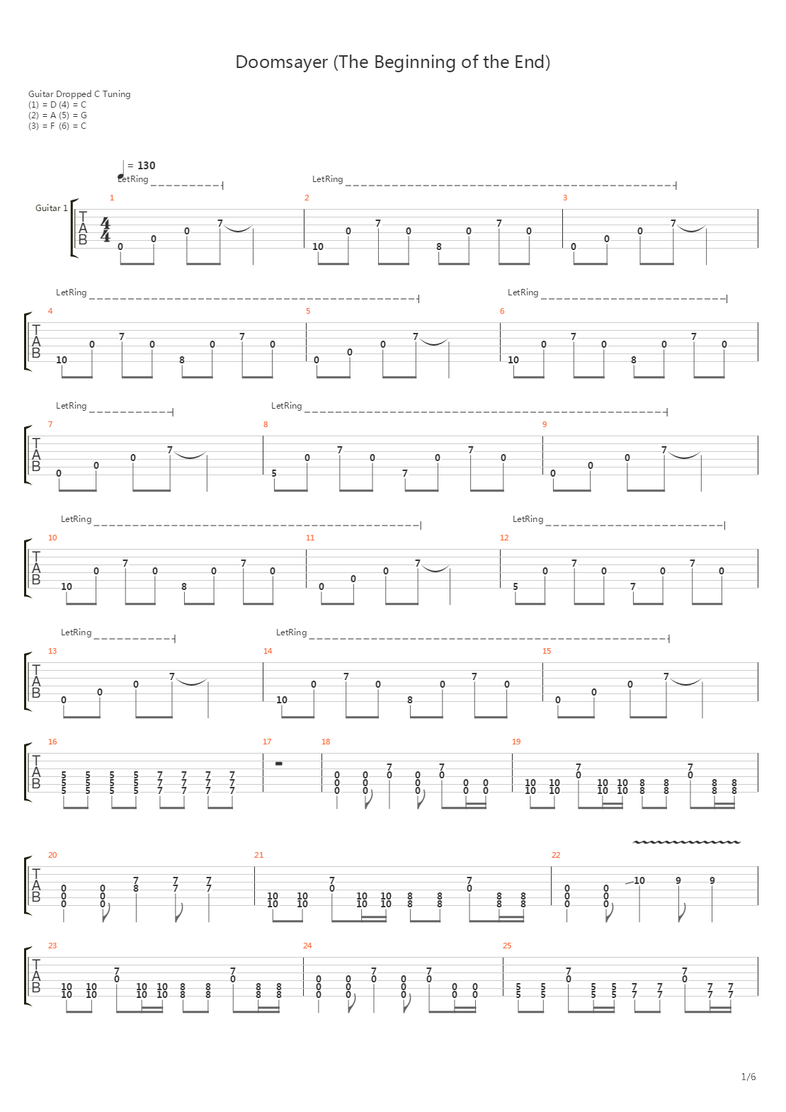 Doomsayer吉他谱