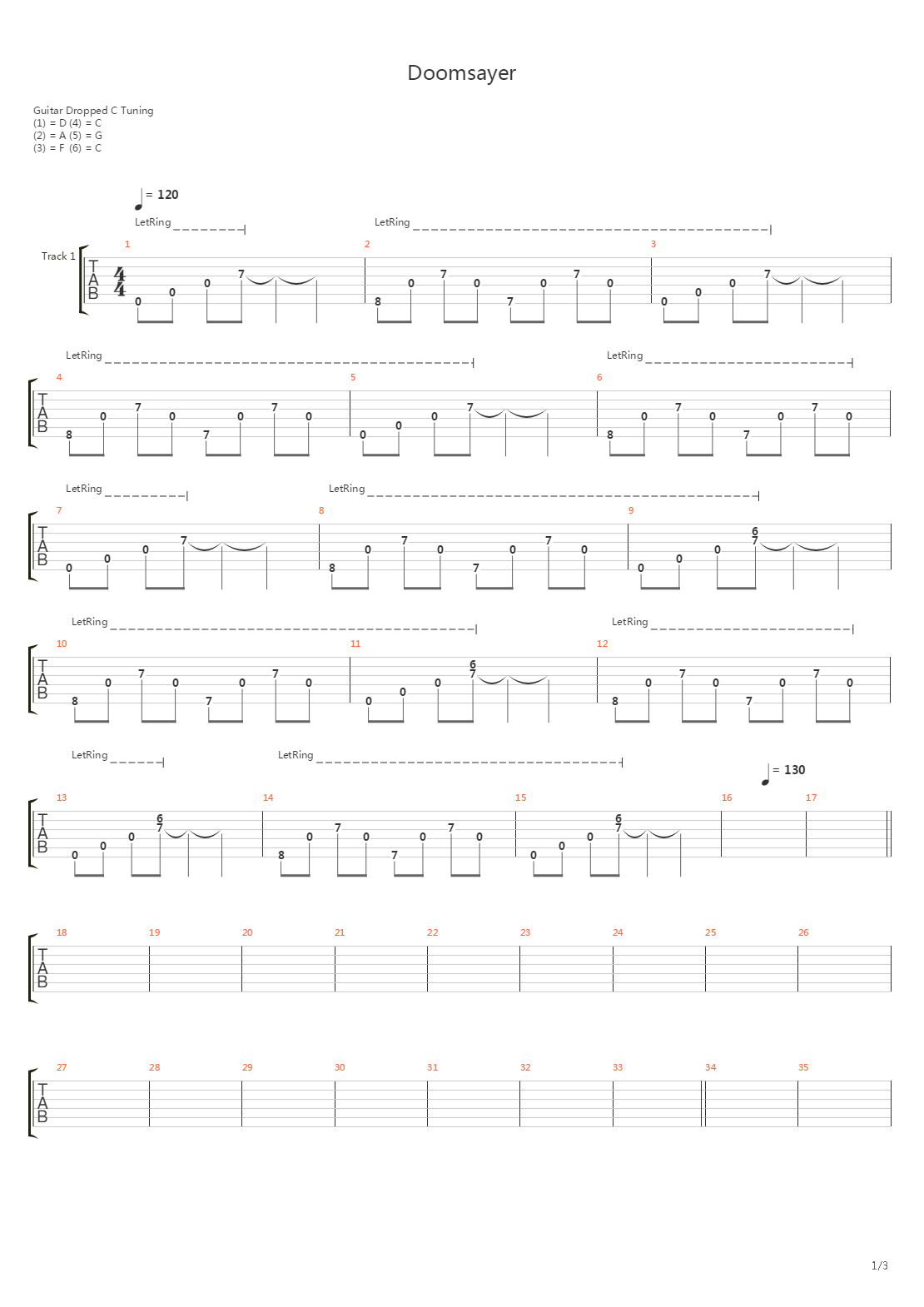 Doomsayer吉他谱