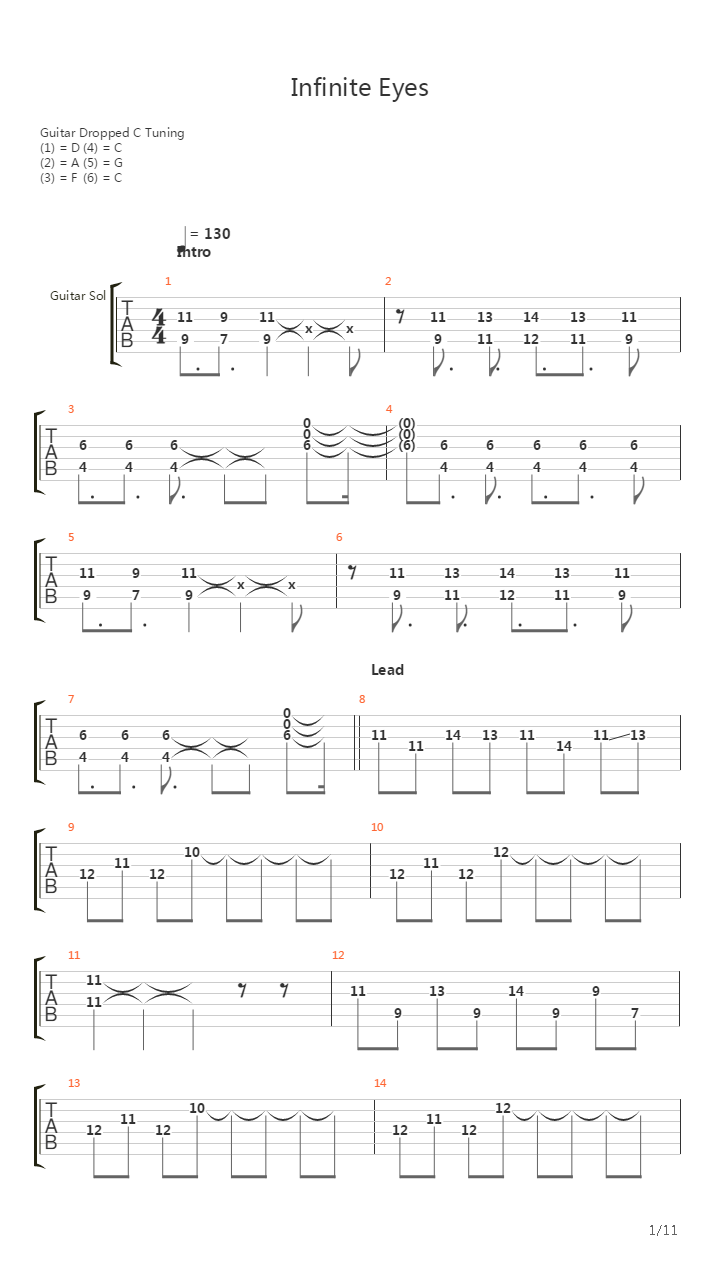 Infinite Eyes吉他谱