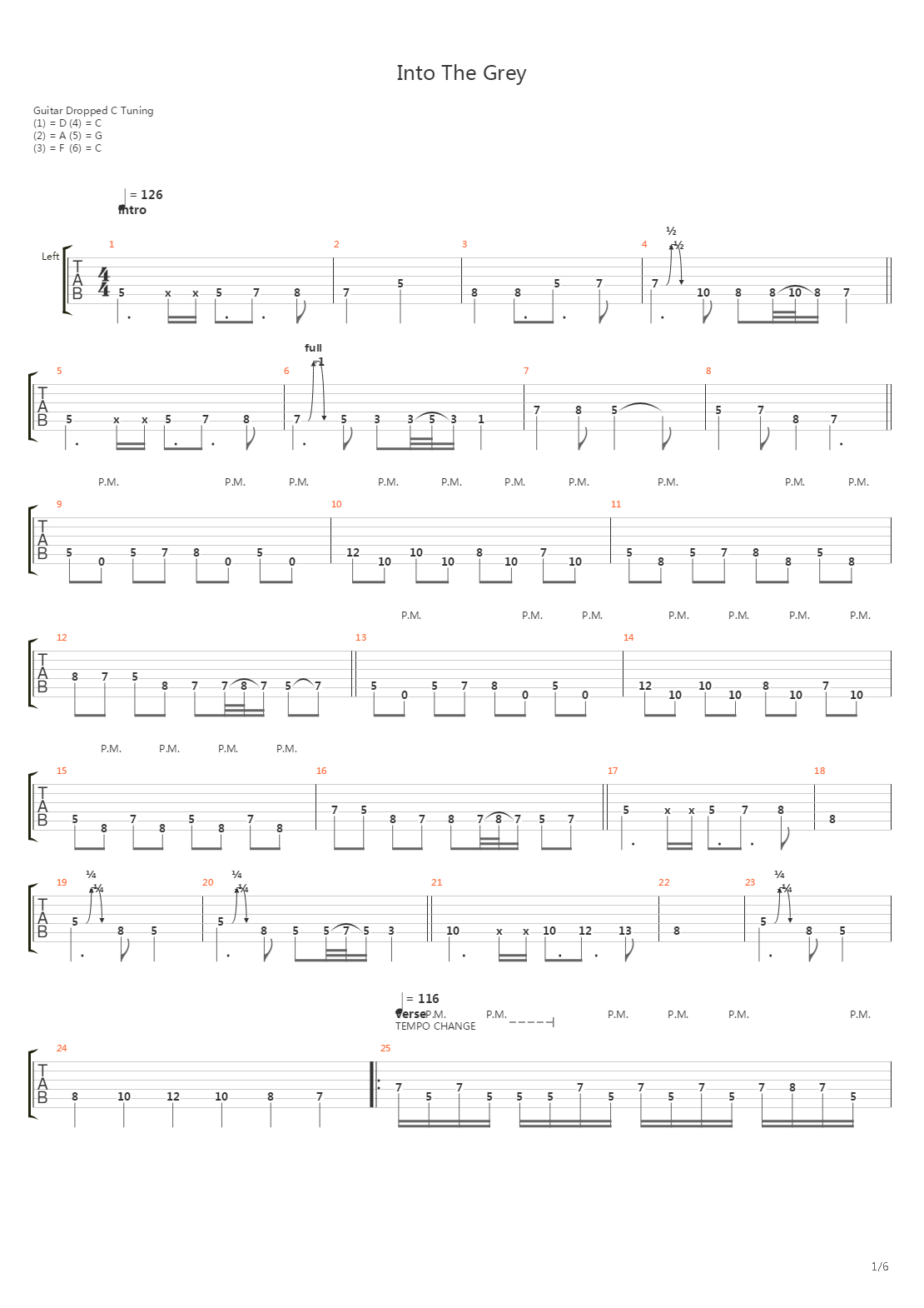 Into The Grey吉他谱