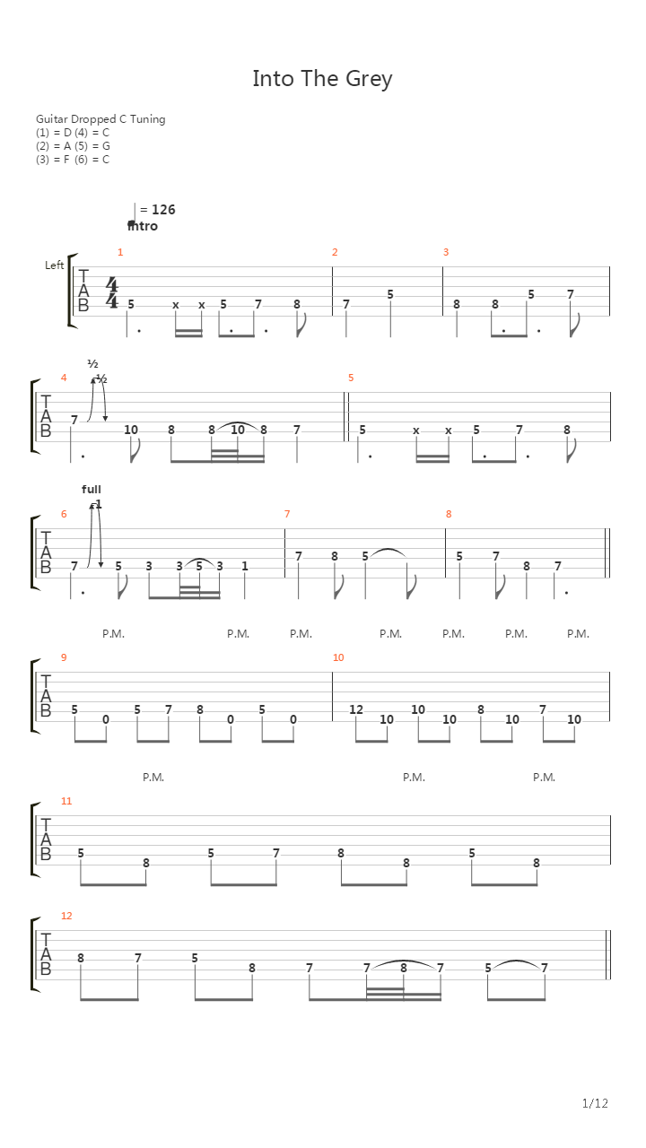 Into The Grey吉他谱