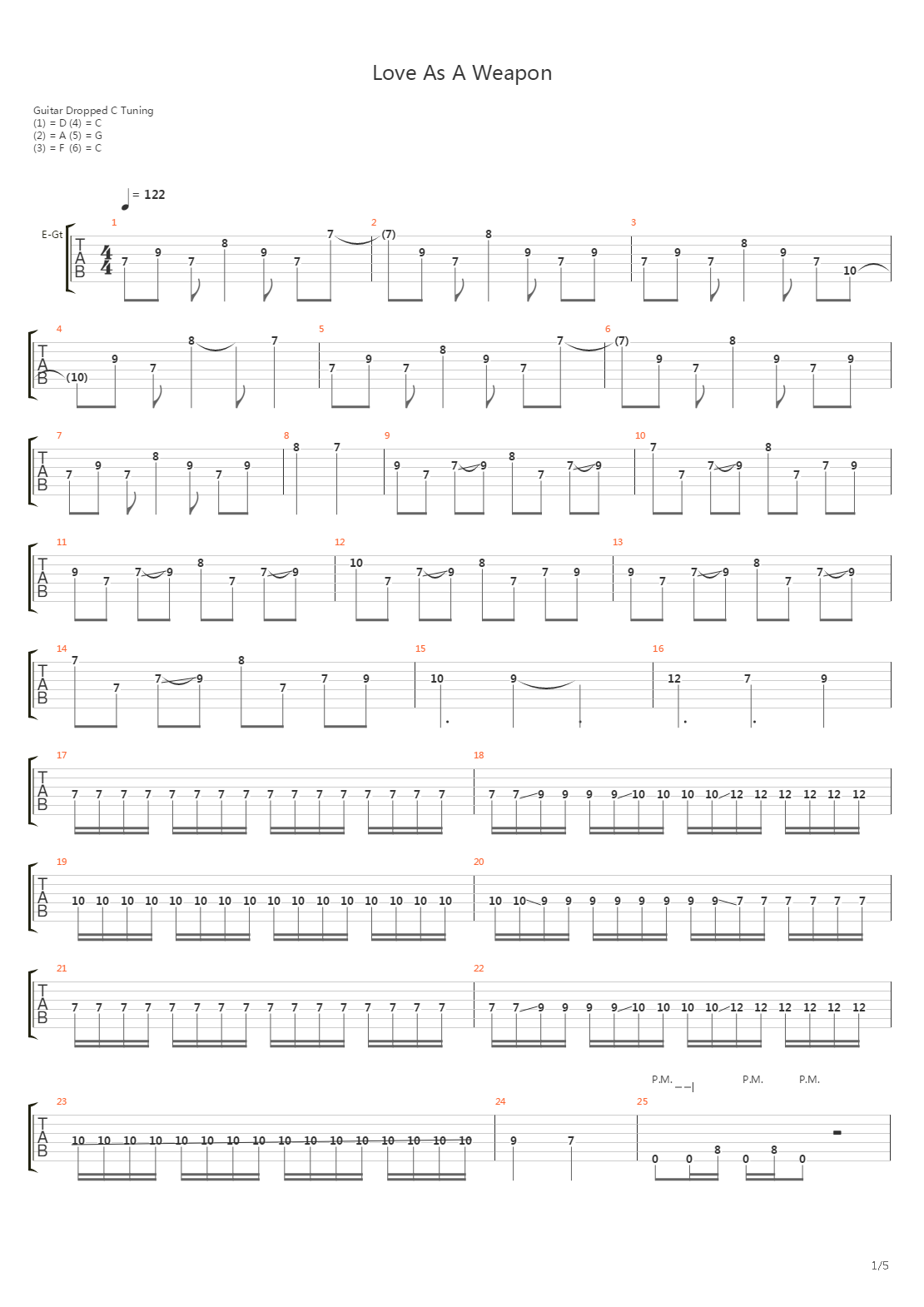 Love As A Weapon吉他谱