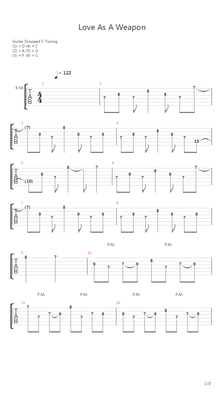 Love As A Weapon吉他谱
