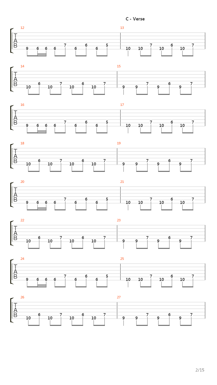 Marching To The Killing Rythym吉他谱