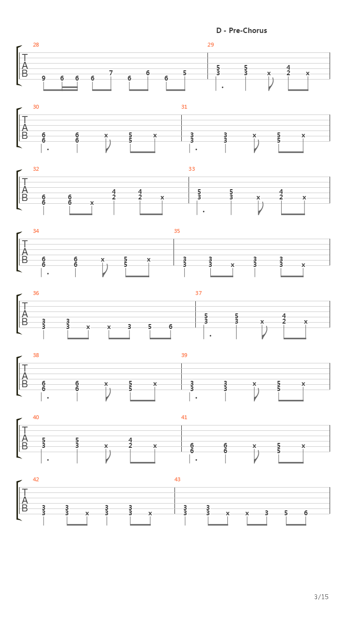 Marching To The Killing Rythym吉他谱