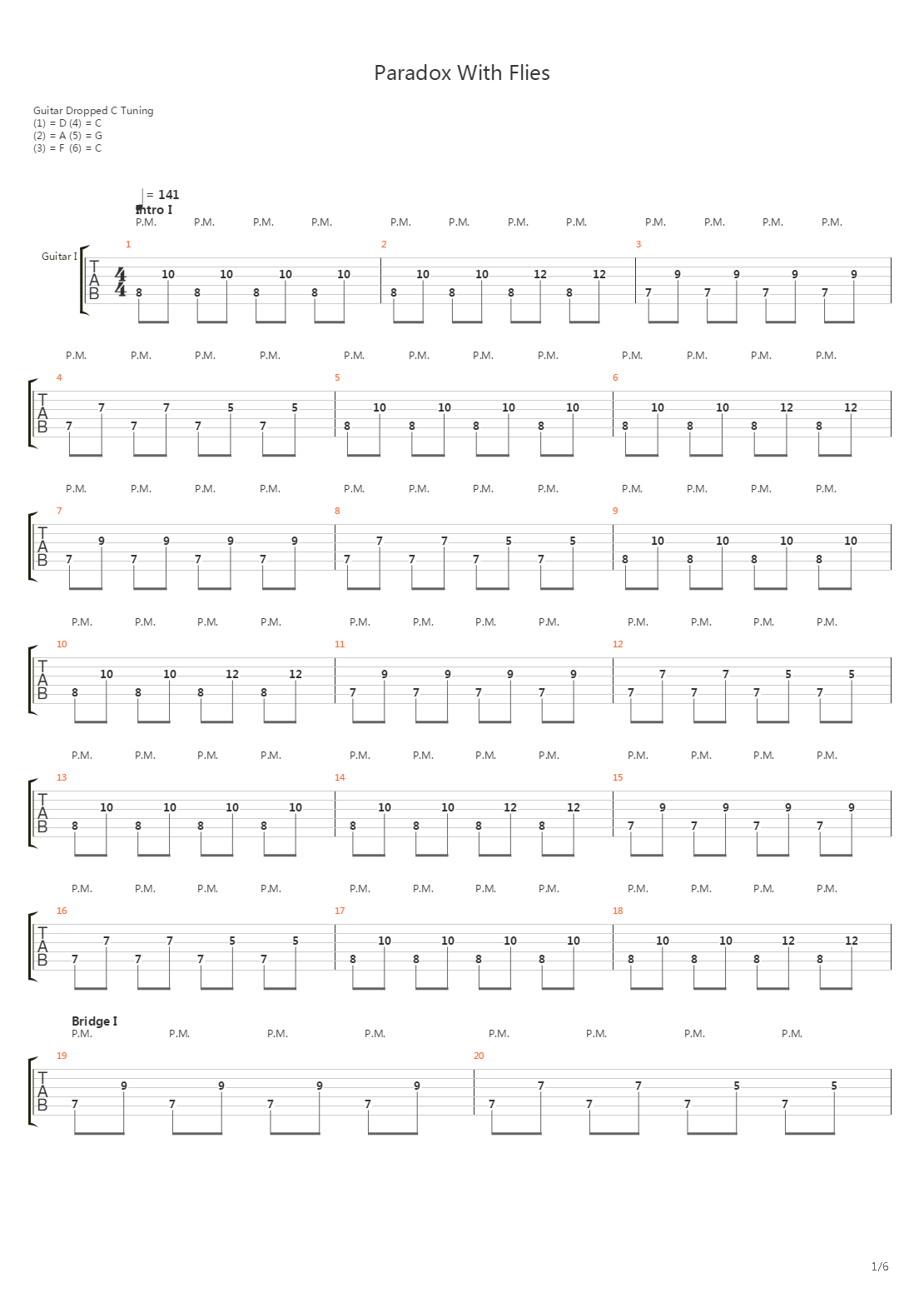 Paradox With The Flies吉他谱