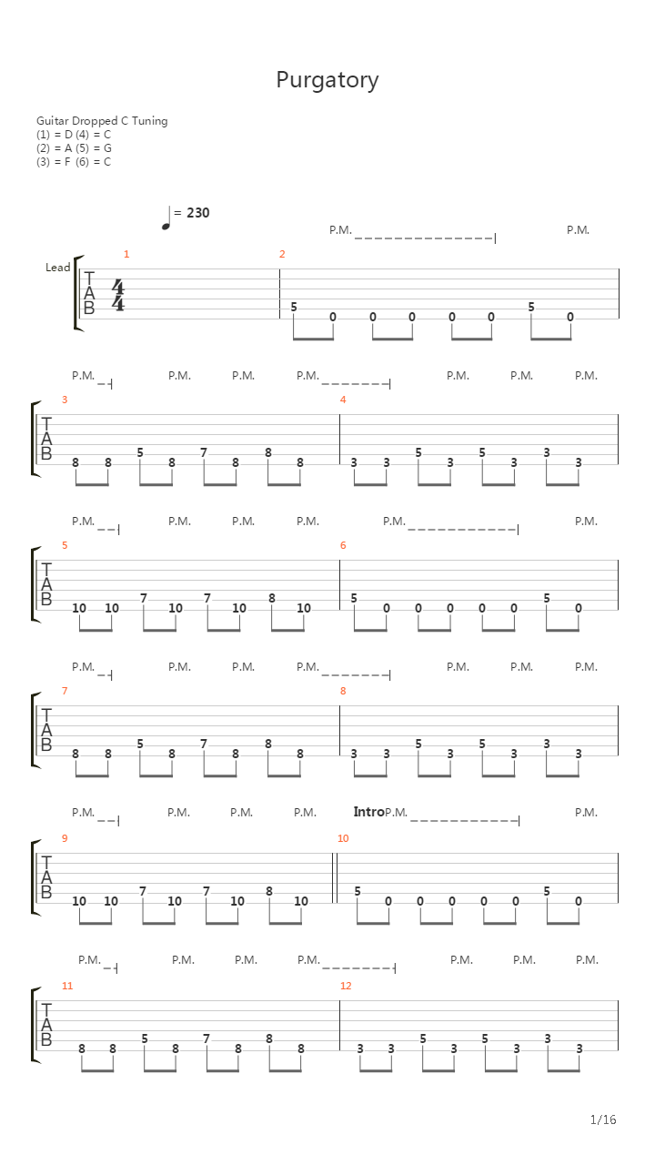 Purgatory吉他谱