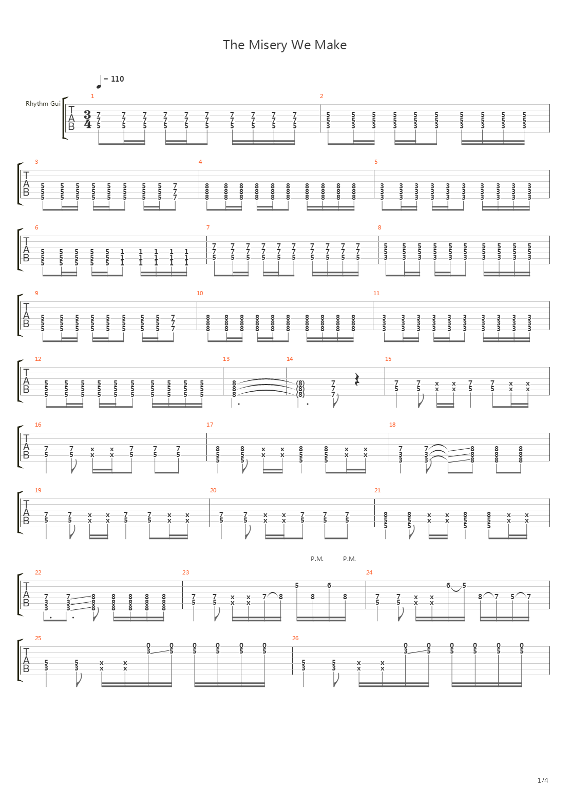 The Misery We Make吉他谱