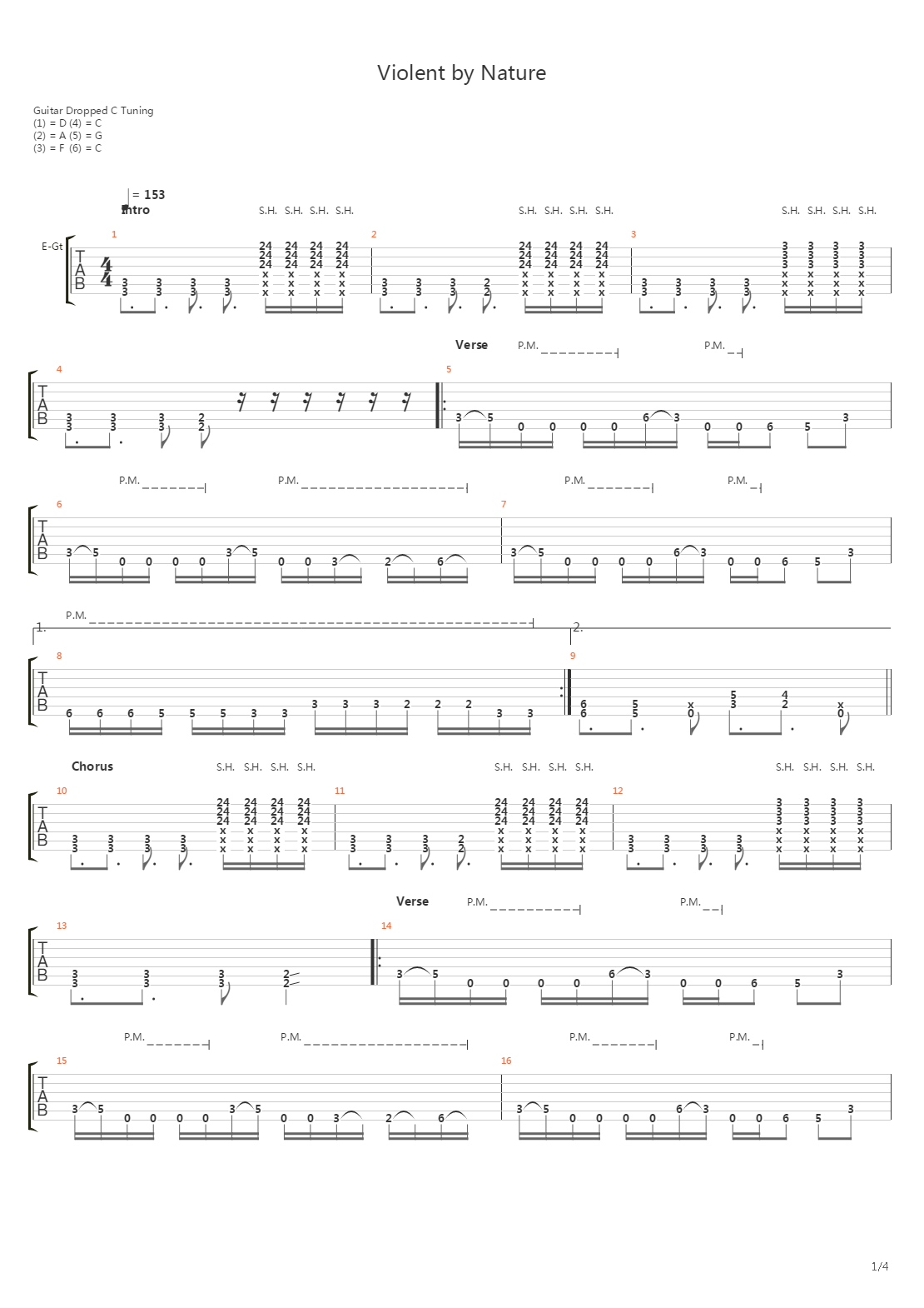 Violent By Nature吉他谱