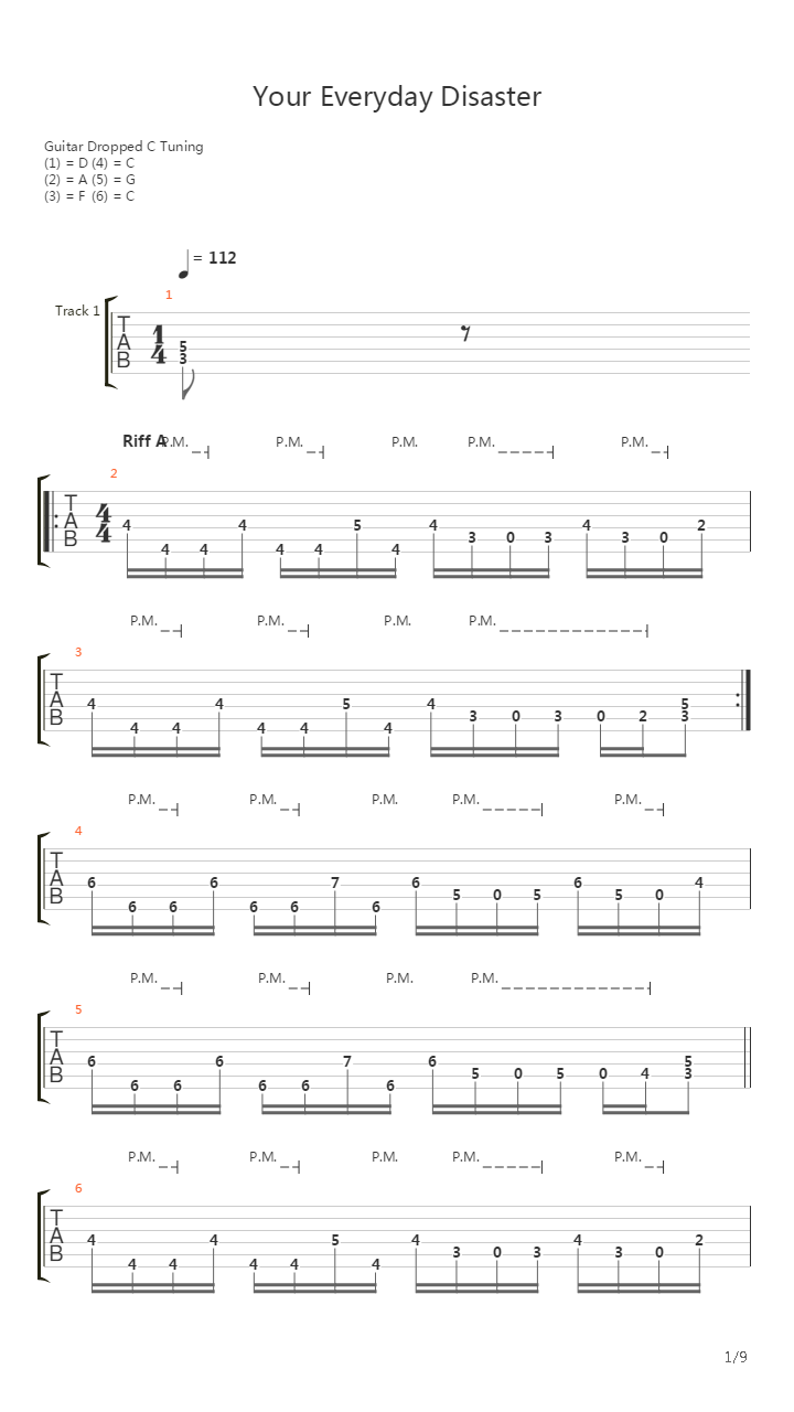 Your Everyday Disaster吉他谱