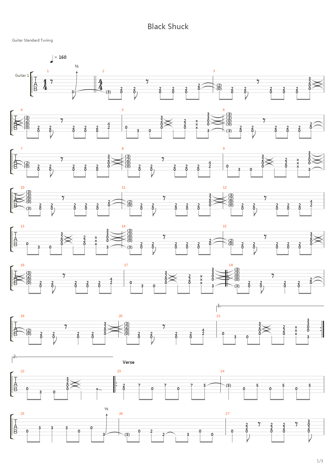 Black Shuck吉他谱