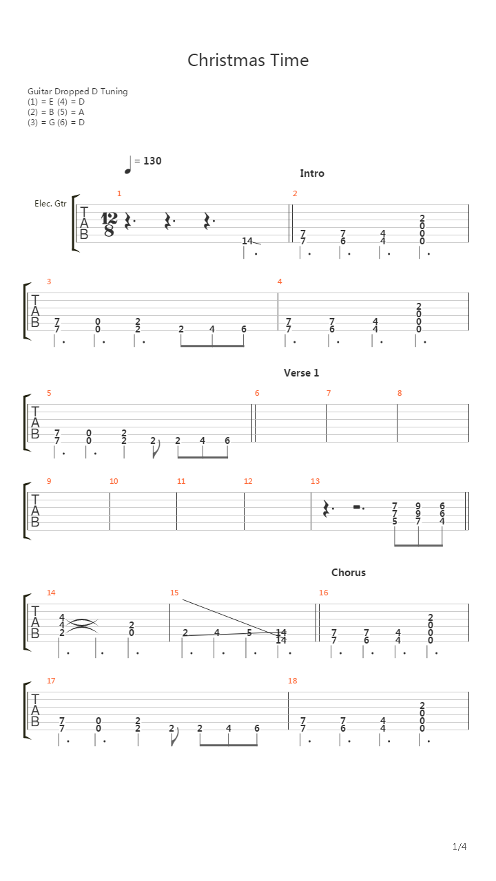 Christmas Time吉他谱