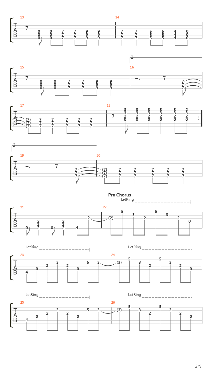 Growing On Me吉他谱