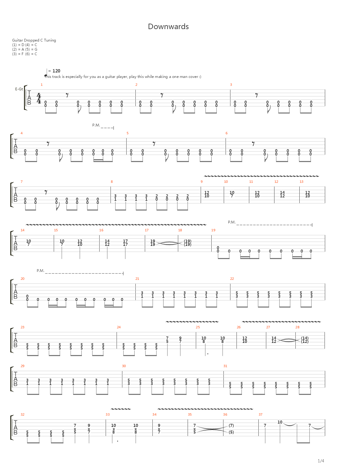 Downwards吉他谱